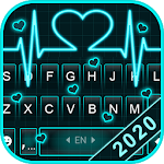 Cover Image of 下载 Neon Heart Love Keyboard Theme 1.0 APK