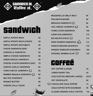 Sandwich Junction menu 