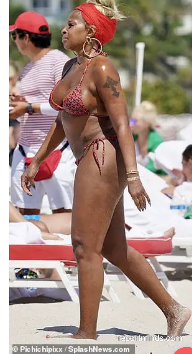 Years Old Singer Mary J Blige Slayed In String Bikini In Miami