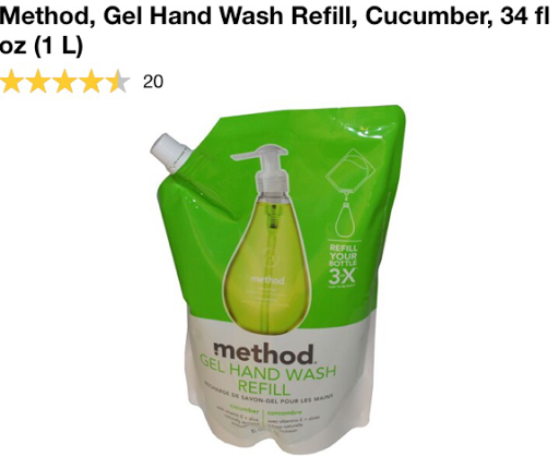 صابون غسيل اليدين بعدة روائح وقابل للتعبئة من اي هيرب Method, Gel Hand Wash Refill 