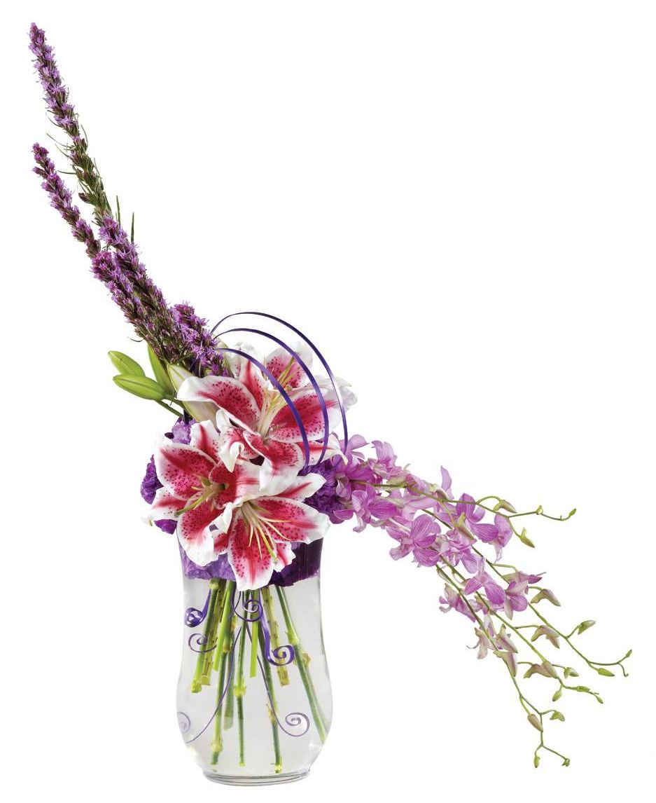 purple centerpieces