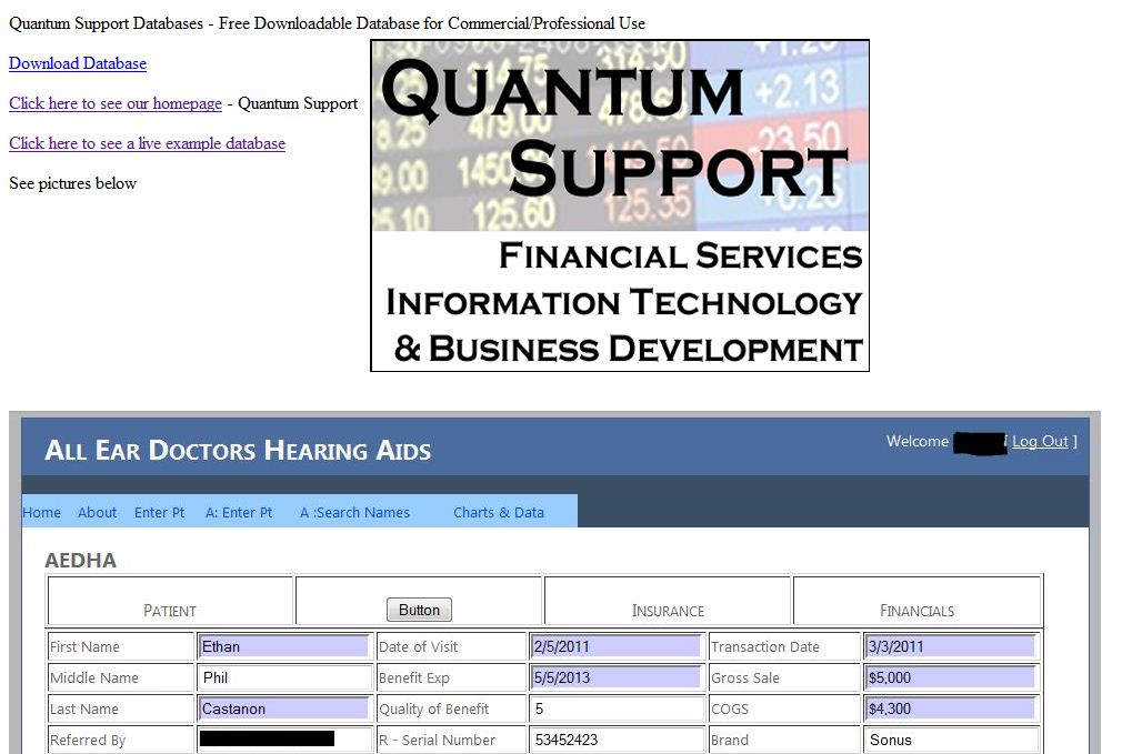 Quantum Support Free Database Download For Commercial Professional Use 