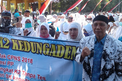 MOGOK/TIDAK ; DUA KUBU HONORER K2 BOJONEGORO 