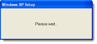 Attendere la finestra di dialogo in Windows XP