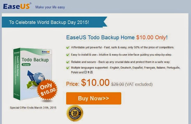 Promotion EaseUS ToDo BackUP