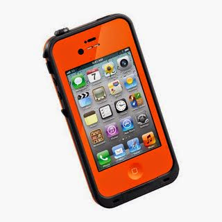 LifeProof Case for iPhone 4/4S - Retail Packaging - Orange/Black