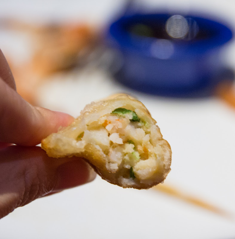 close-up photo of a Wonton Wrapped Shrimp