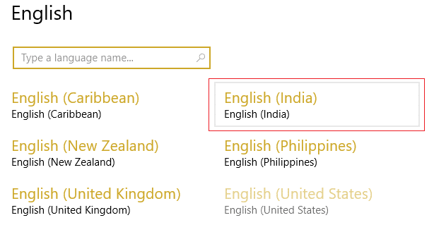 Seleziona la lingua desiderata dall'elenco e fai clic su di essa