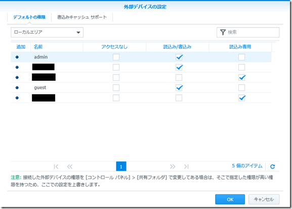 USBDisksUSB2.0_権限