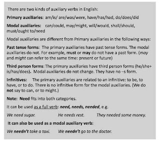 Primary Auxiliaries and Modal Auxiliaries