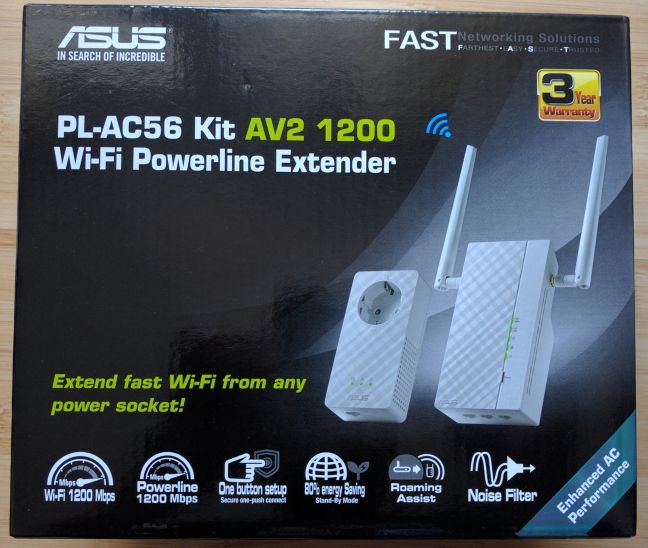 ASUS PL-AC56, powerline, adaptador, inalámbrico, doble banda