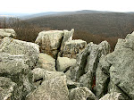 Chimney Rock, Catoctin Mountain Park near Thurmont, Maryland, in wintertime.