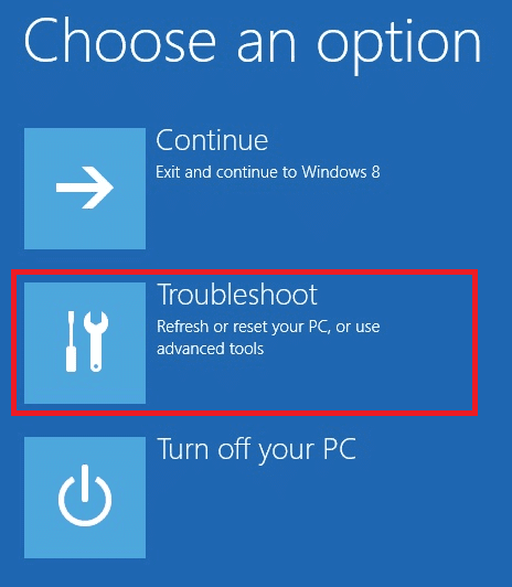 ที่นี่ คลิกที่ แก้ไขปัญหา  แก้ไข Handle is Invalid Error ใน Windows 10