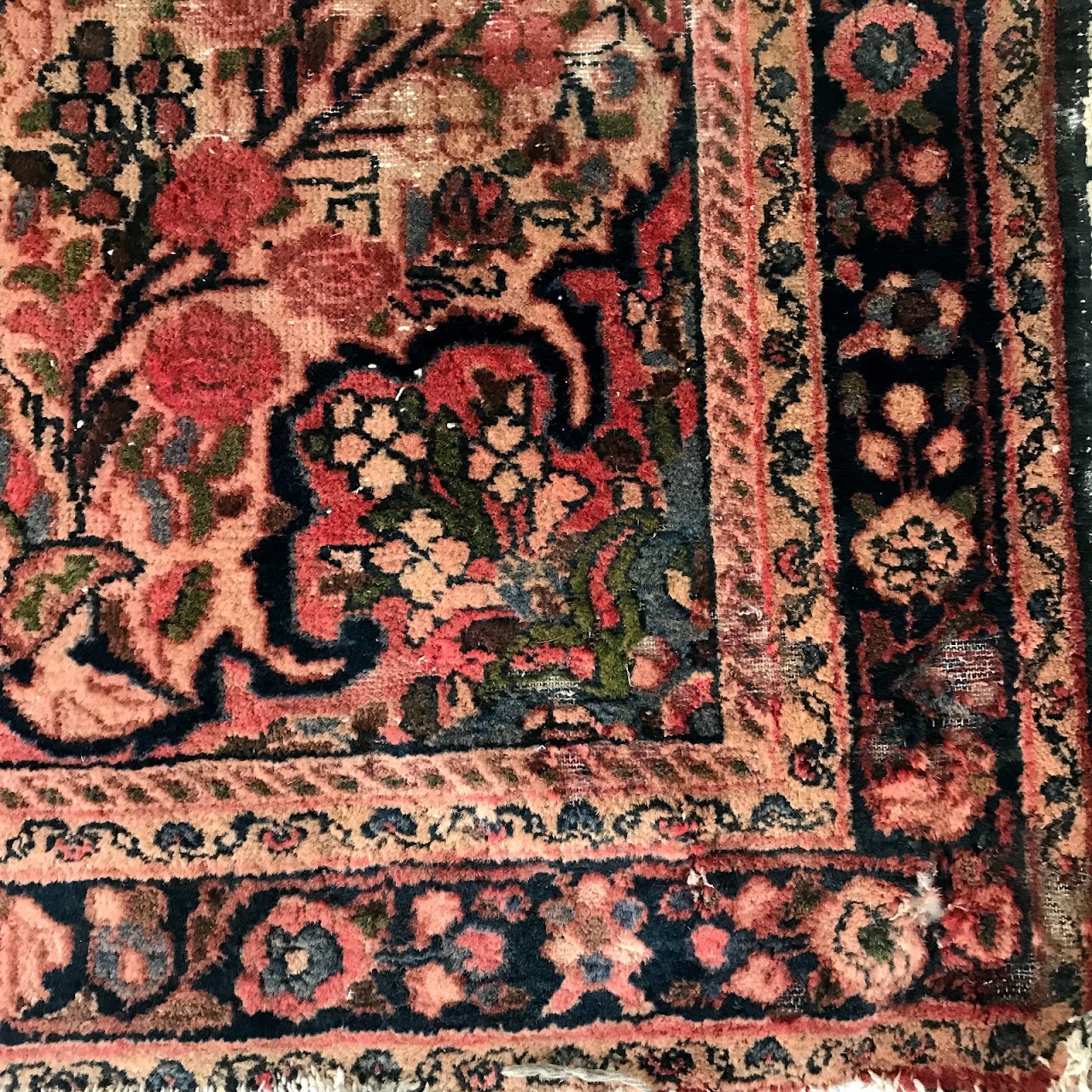 Wool Floral Small Area Rug