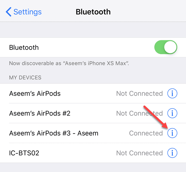 Bluetooth設定ウィンドウ