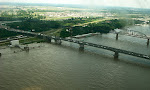 Mississippi River, taken from the Arch, St. Louis, Missouri.