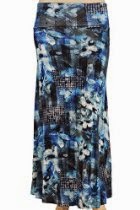 <br />Stylzoo Women's Plus Size Stretchy Printed Maxi Skirt