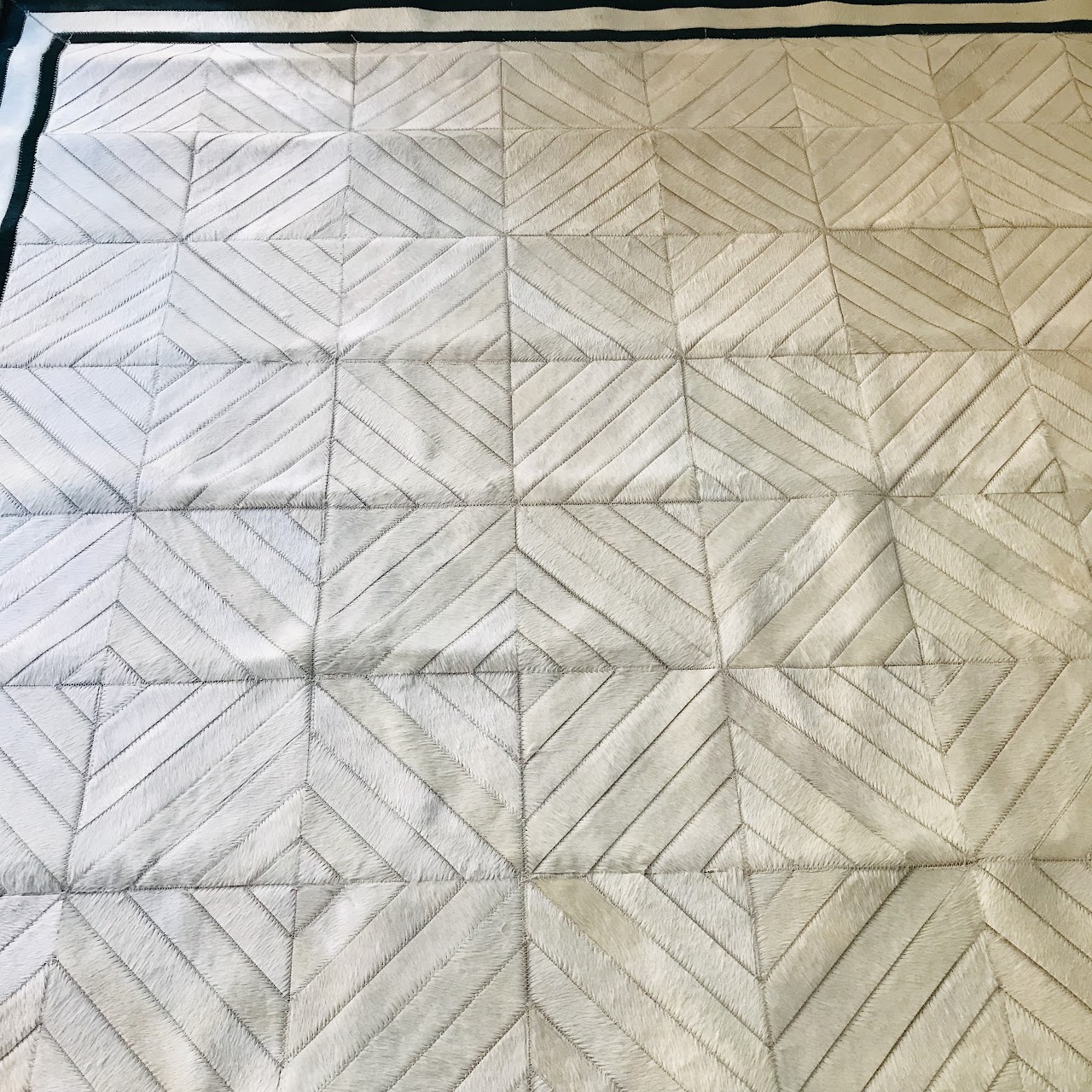 Cowhide Geometric Patchwork Carpet