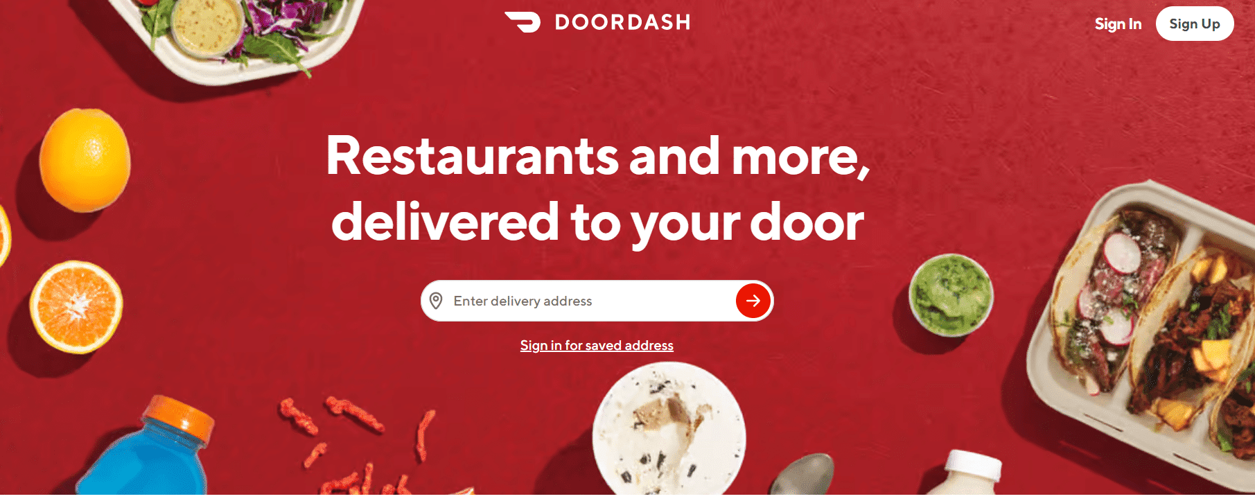 Trang web chính thức của DoorDash