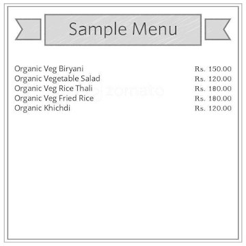 Organic Sarathi menu 