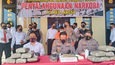 Polres Langsa Gagalkan 213 Kg Ganja 