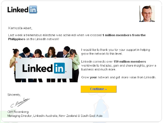 LinkedIn reached 1 million filipino users