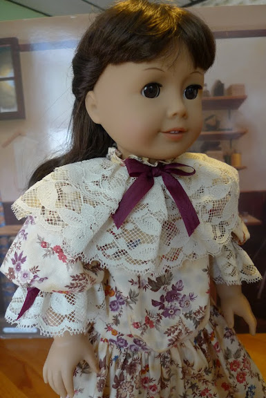 The Miniature Historian: Floral Bertha Collar Dress for Samantha