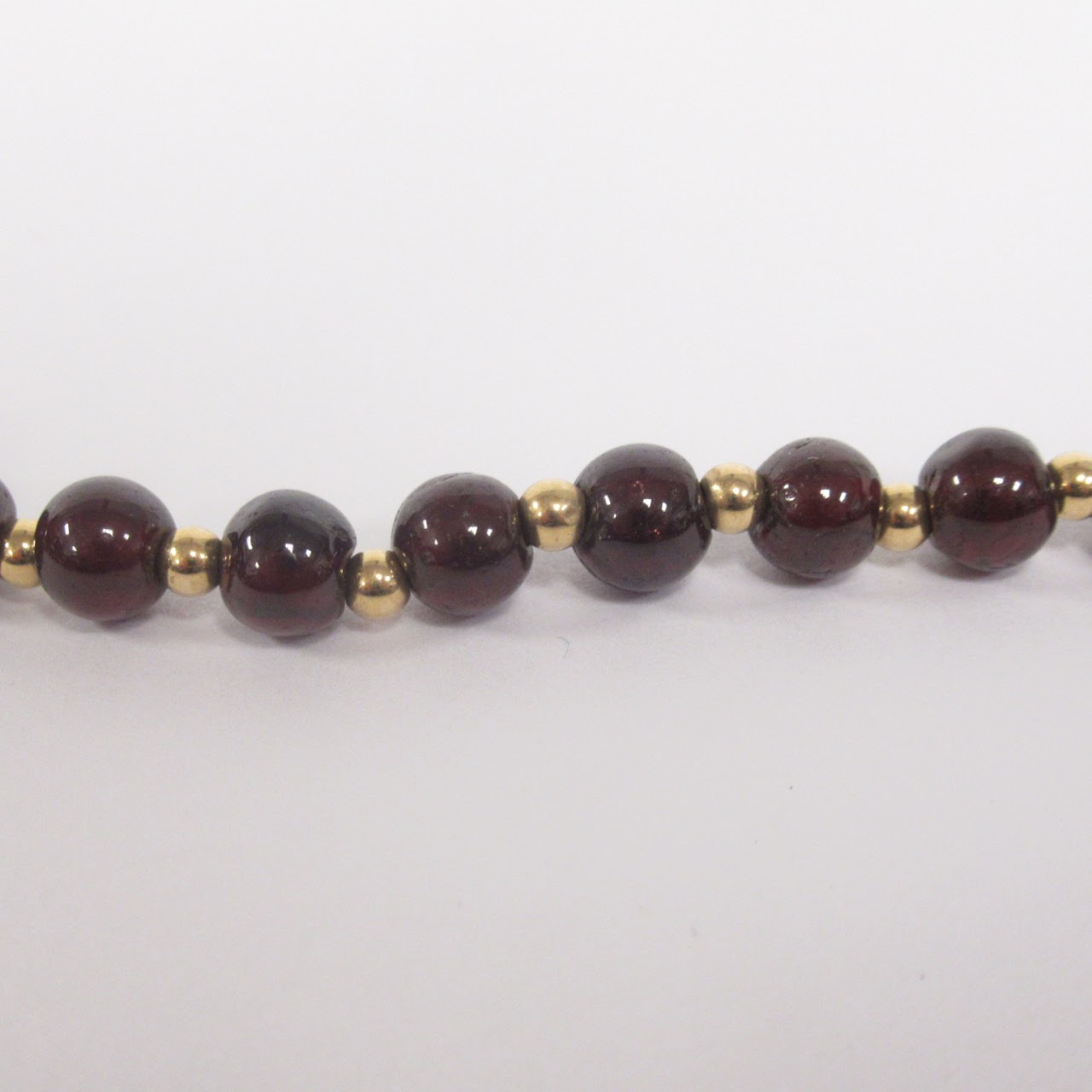 14K Gold and Red Stone Necklace