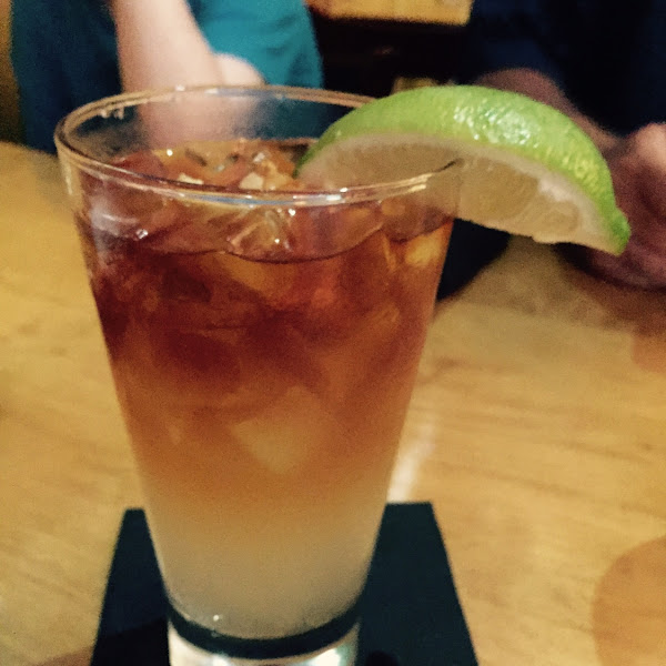 Gluten Free cocktail with ginger beer and rum.