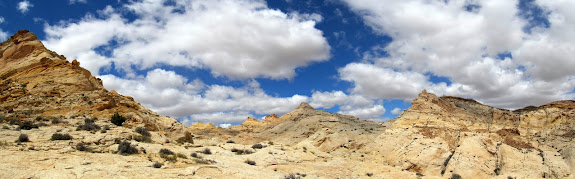 Four-shot pano of the upper drainage