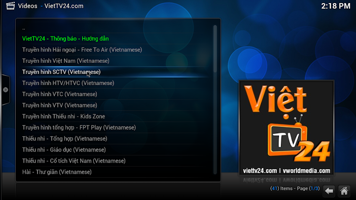 Xem phim truyền hình và truyền hình cáp trên android tv box