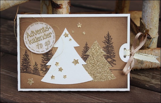 Adventskalender to go Stampin Up Braun Neutrals Tannenbaum Christmas Tree Sternenbordüre 00