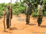 Des ex-combattants, regroupés dans le camp d’entrainement commando de Kotakoli, lors de la visite le 11/09/2014 du chef de la Monusco, Martin Kobler. Radio Okapi/Ph. John Bompengo