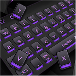 Black Purple Light Keyboard Apk