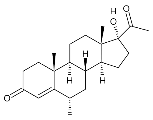 Structure Of Medroxyprogesterone acetate