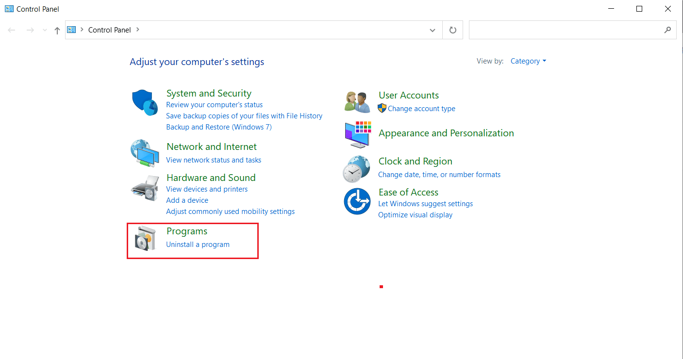 プログラムオプション。 Windows10で進行中の別のインストールを修正する