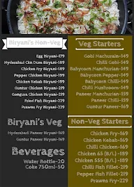 Aaha Biryanis menu 1