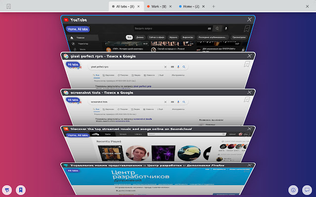 Fast tabs 3D chrome extension