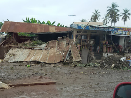 Des maisons après l'inondation de la ville de Boma dans le Kongo central, Photo Trésor Mukambilwa /Cadre du mouvement