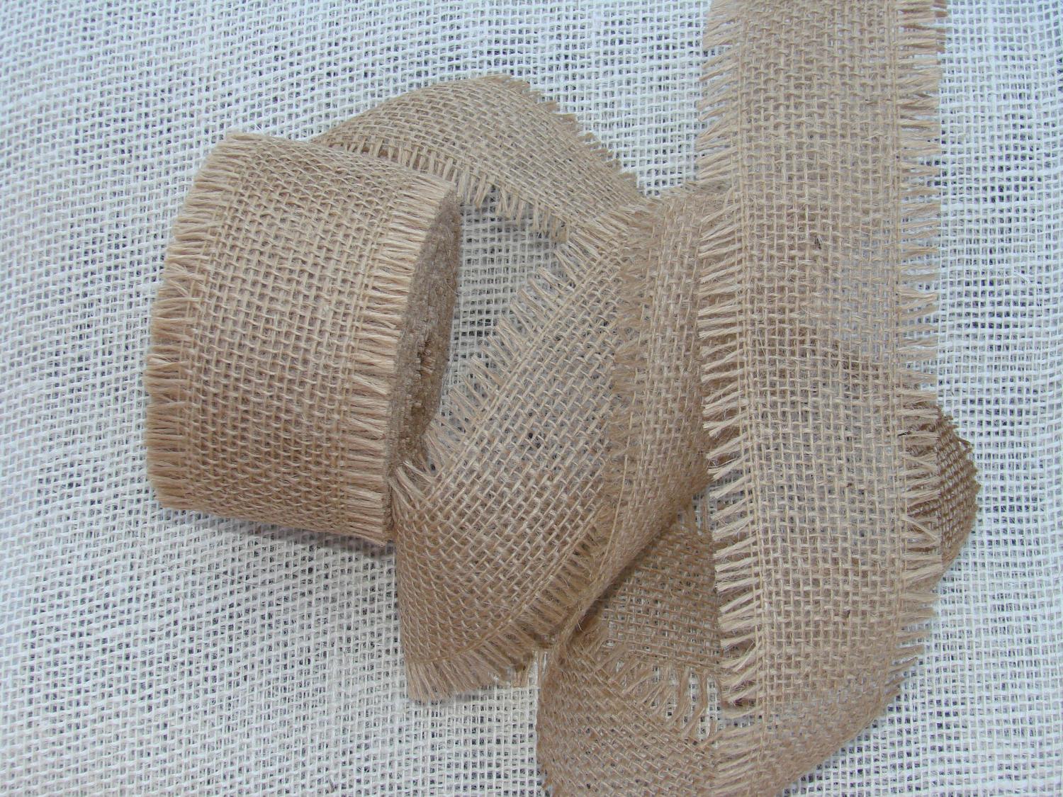 Burlap Jute Ribbon Fabric