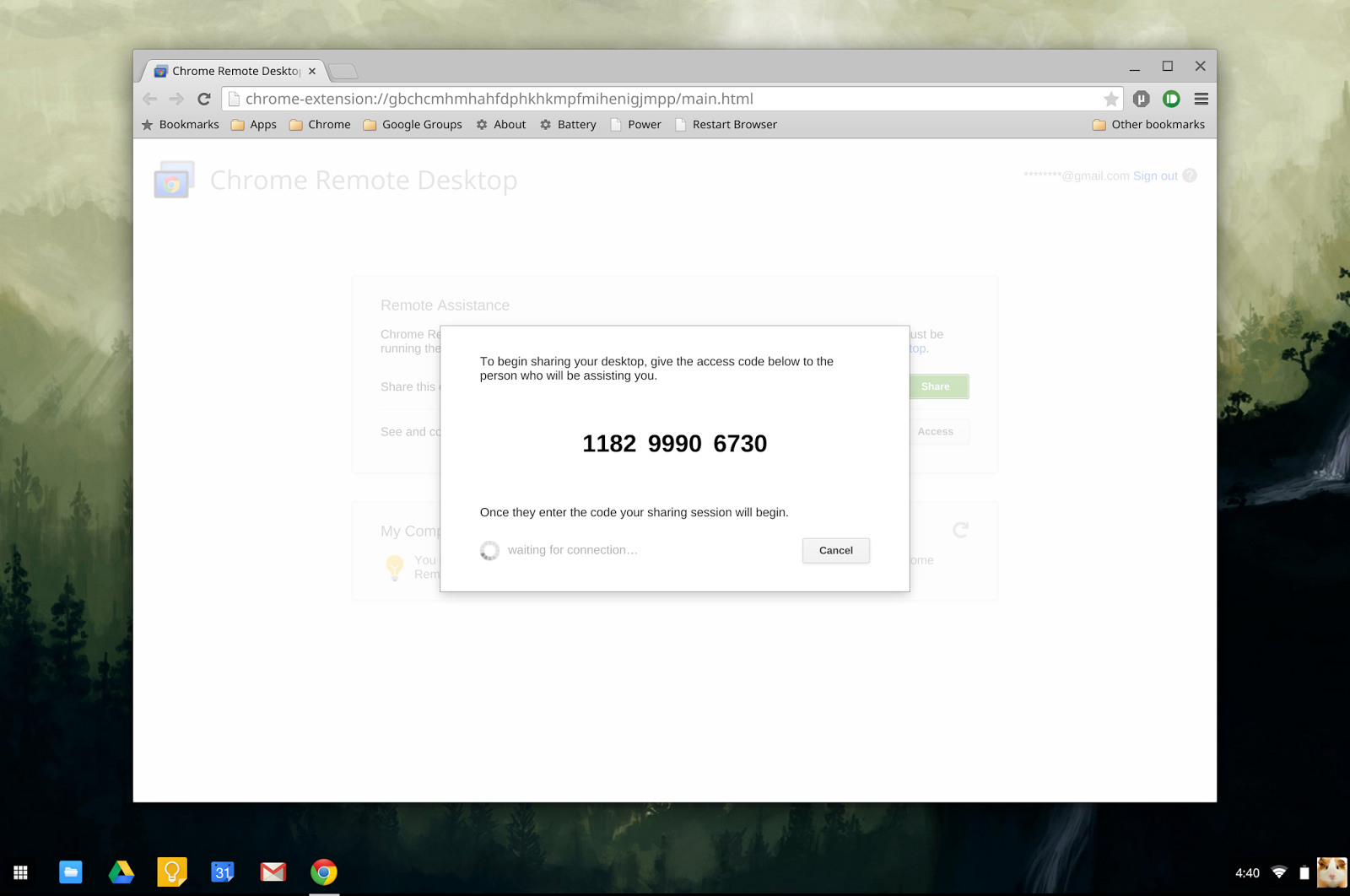 chrome remote desktop on chromebook