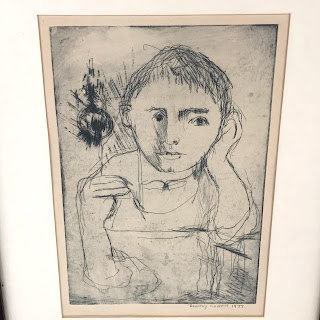 Dorothy Cohen Signed Seated Portrait Etching