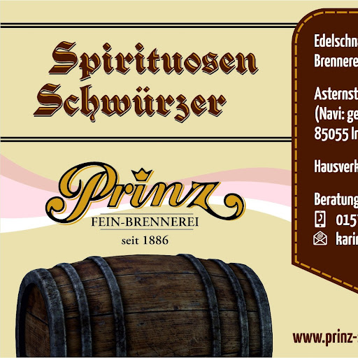 Prinz Schnaps Ingolstadt - Spirituosen Schwürzer Öffnungszeiten nach tel. Absprache logo