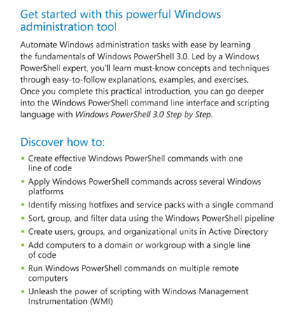 Windows PowerShell 3.0 First Steps หนังสือ บทวิจารณ์ Ed Wilson