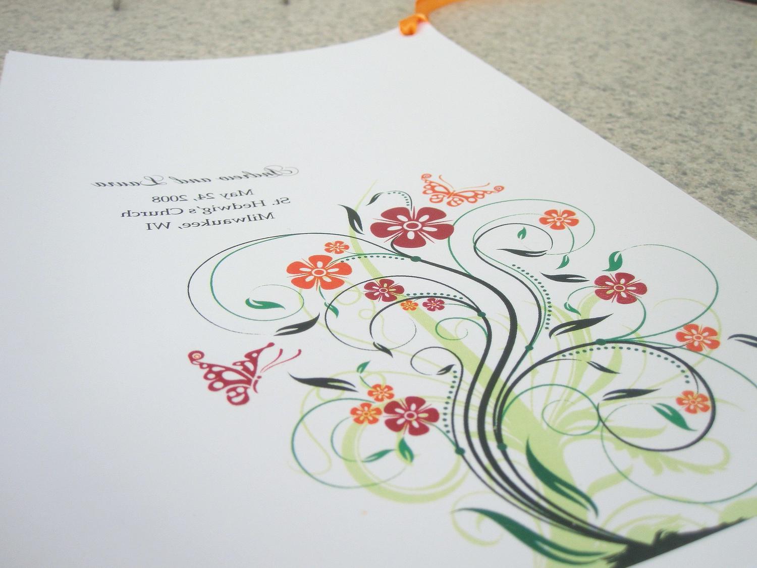 Ribbon Tie Wedding Program