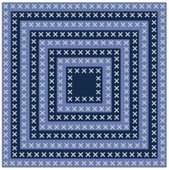 square cross stitched