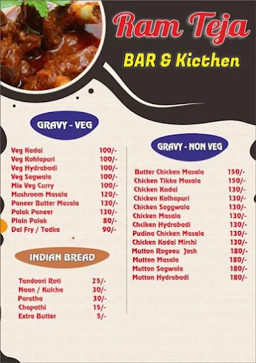 Ram Teja Bar And Kitchen menu 