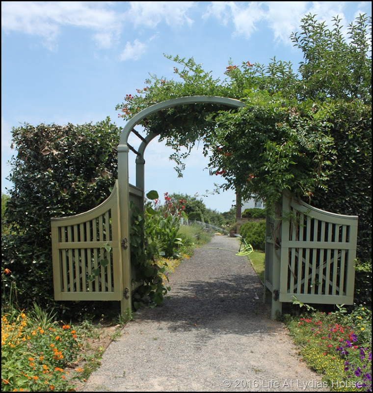 gateway leading out of the east garden