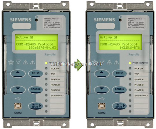 Setting Communication Protocol - Reyrolle Argus 7SR