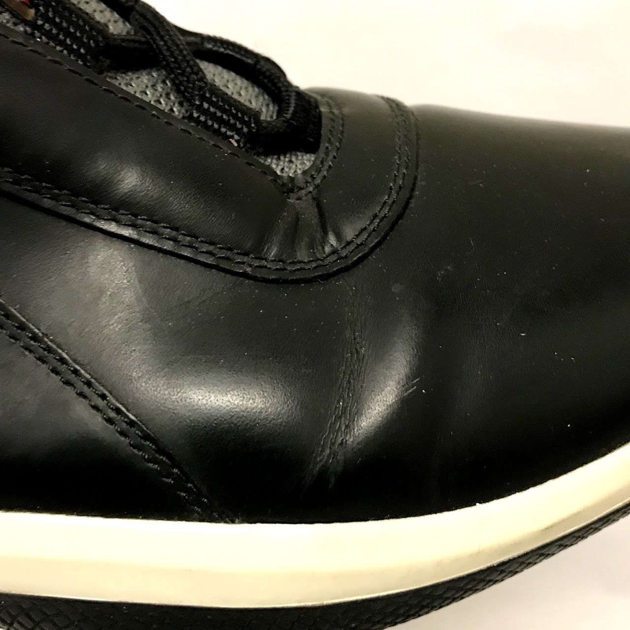 Prada Sport Black Leather Sneakers